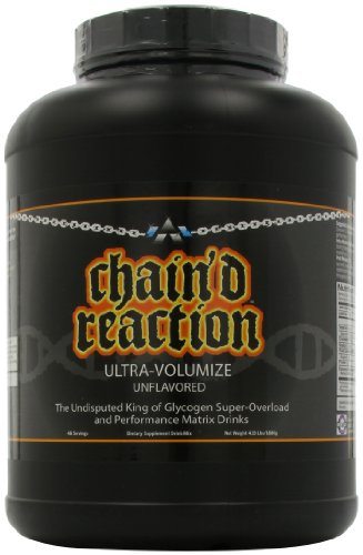 Frasco de suplemento Chain'd Reaction para crecimiento muscular