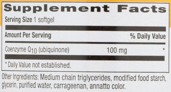 Frasco de suplemento Coenzima Q10 Country Life para salud cardiovascular
