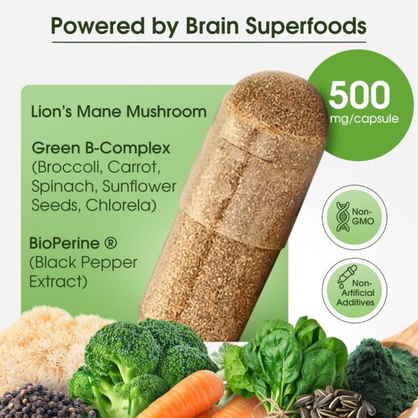 Frasco de suplemento Cognitive Rescue 60 cápsulas vegetales