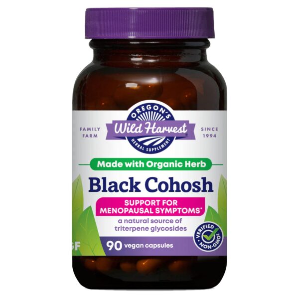 Frasco suplemento Cohosh Negro Oregon's Wild Harvest 90 cápsulas