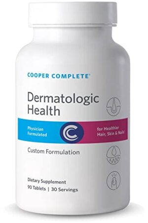 Frasco suplemento Cooper Complete salud dermatológica para cabello piel