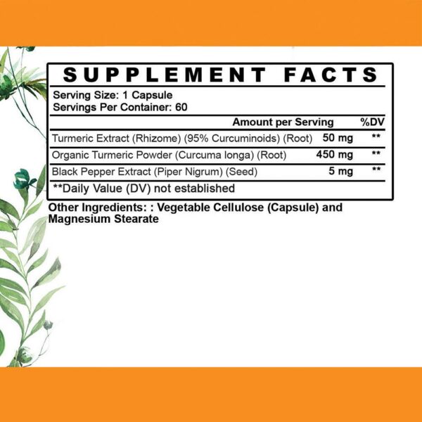 Frasco suplemento cúrcuma vegana apoyo articular