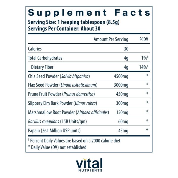 Frasco suplemento Digest Ease de Vital Nutrients 50 porciones