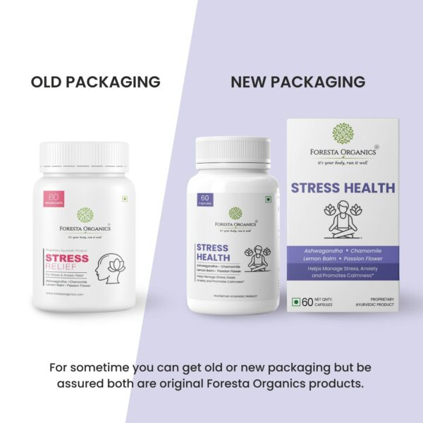 Frasco suplemento Foresta Organics para estrés natural