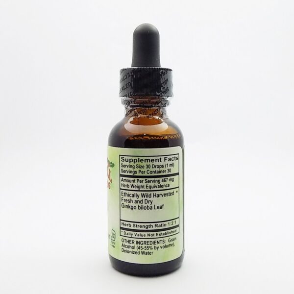 Frasco suplemento Ginkgo 1 onza Holly Hill