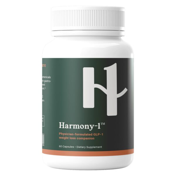 Frasco suplemento Harmony-1 para salud intestinal 60 cápsulas