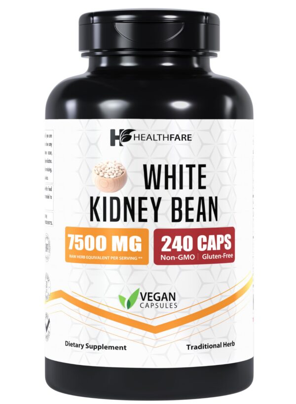 Frasco suplemento Healthfare extracto frijol blanco 7500mg