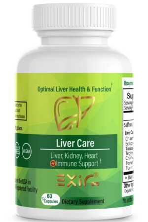 Frasco suplemento herbal detox hígado 60 cápsulas EXIR
