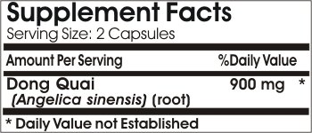 Frasco suplemento herbal Dong Quai 900mg 100 cápsulas Naturetition