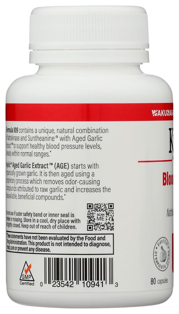 Frasco de suplemento herbal Kyolic con ajo envejecido