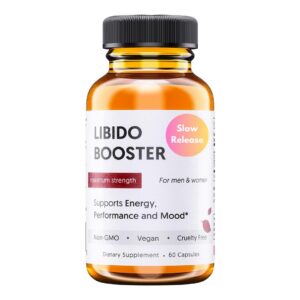 Frasco de suplemento herbal libido masculina THEHEALTHYHAMSTER