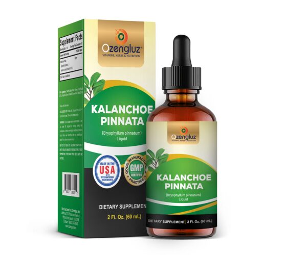 Frasco de suplemento herbal Ozengluz Kalanchoe Pinnata