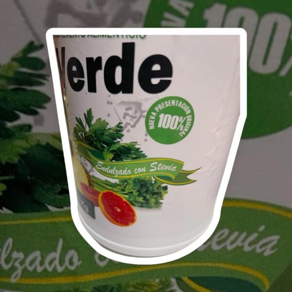 Frasco suplemento Hugo Verde con mezcla de frutas y verduras