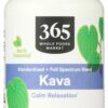 Frasco suplemento Kava 365 Whole Foods Market 60 cápsulas