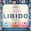Frasco suplemento LadyZn potenciador de libido mujer 60 cápsulas