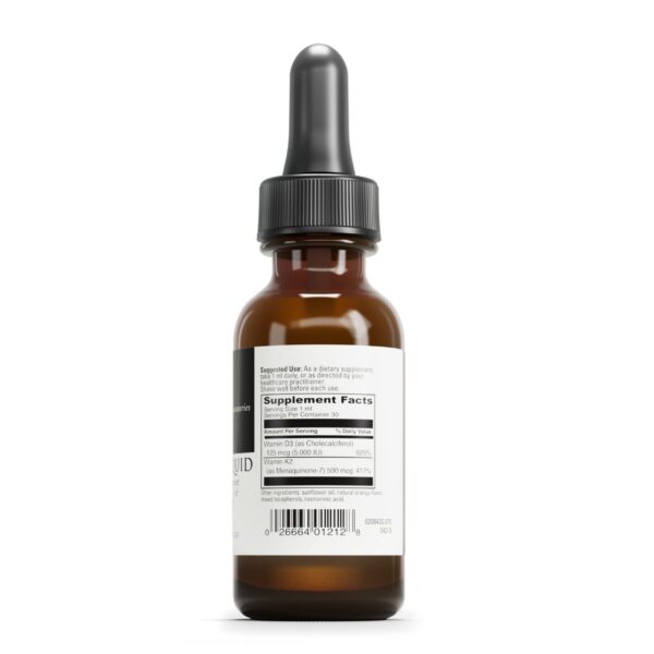 Frasco suplemento líquido DAVINCI vitamina D3 5000 UI K2 30 ml