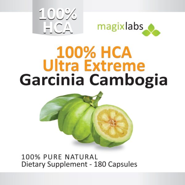 Frasco suplemento MagixLabs Garcinia Cambogia 100% HCA natural