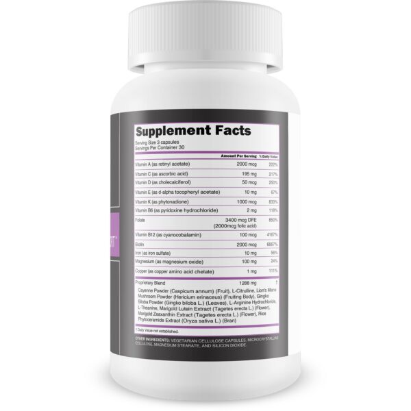 Frasco del suplemento para memoria Claryme con 90 cápsulas