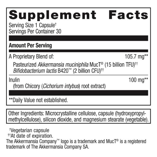 Frasco suplemento Metagenics UltraFlora Triplebiotic 30 cápsulas