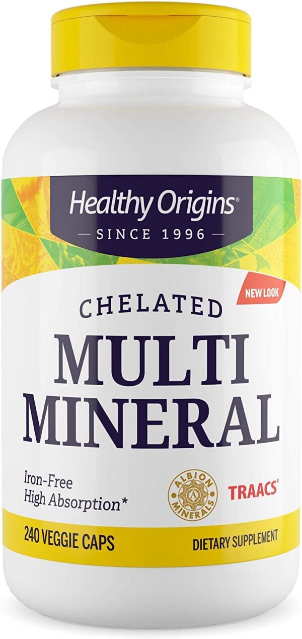 Frasco suplemento minerales quelados Healthy Origins