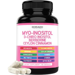 Version 1.0.0 Frasco de suplemento Myo-Inositol y D-Chiro Inositol para mujeres