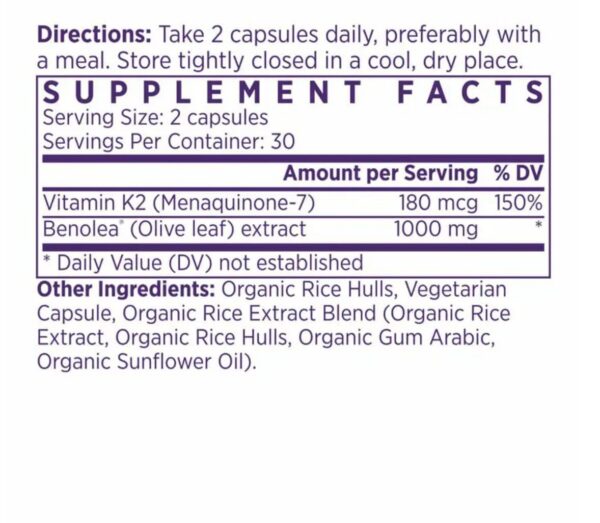 Frasco de suplemento NAOMI BP Advanced con ingredientes para circulación saludable