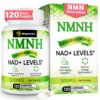 Frasco suplemento NMNH 500mg para NAD+ antienvejecimiento