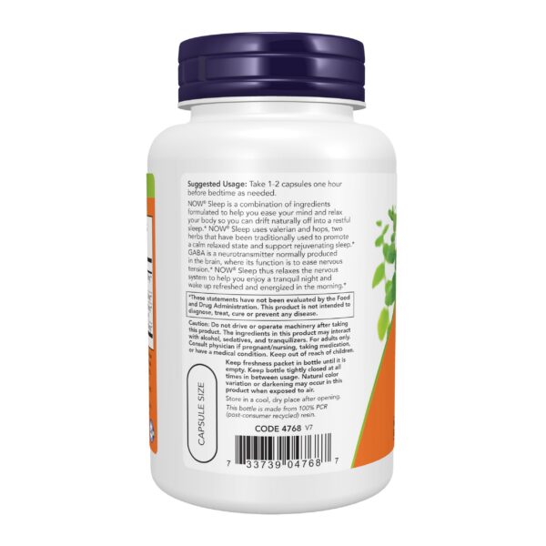 Frasco suplemento Now Foods Sueño con 90 cápsulas vegetales