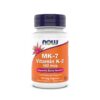 Frasco Suplemento Now MK-7 Vitamina K-2 100 mcg 180 cápsulas veganas