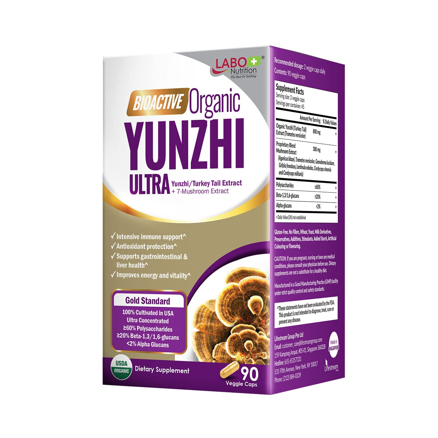 LABO Nutrition 7 Mushroom Extract Supplement