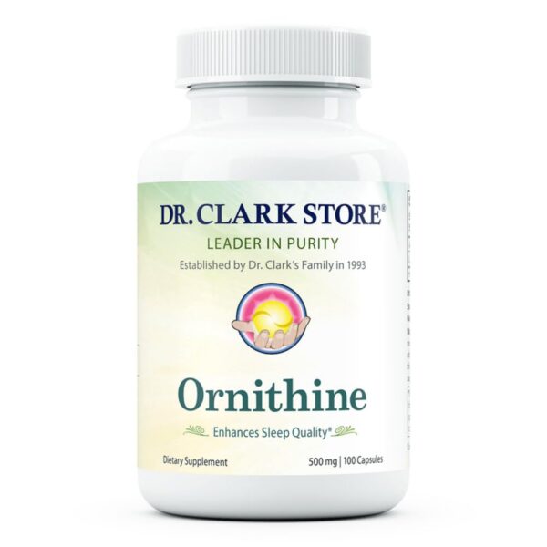 Version 1.0.0 Frasco de suplemento ornitina Dr Clark 500mg