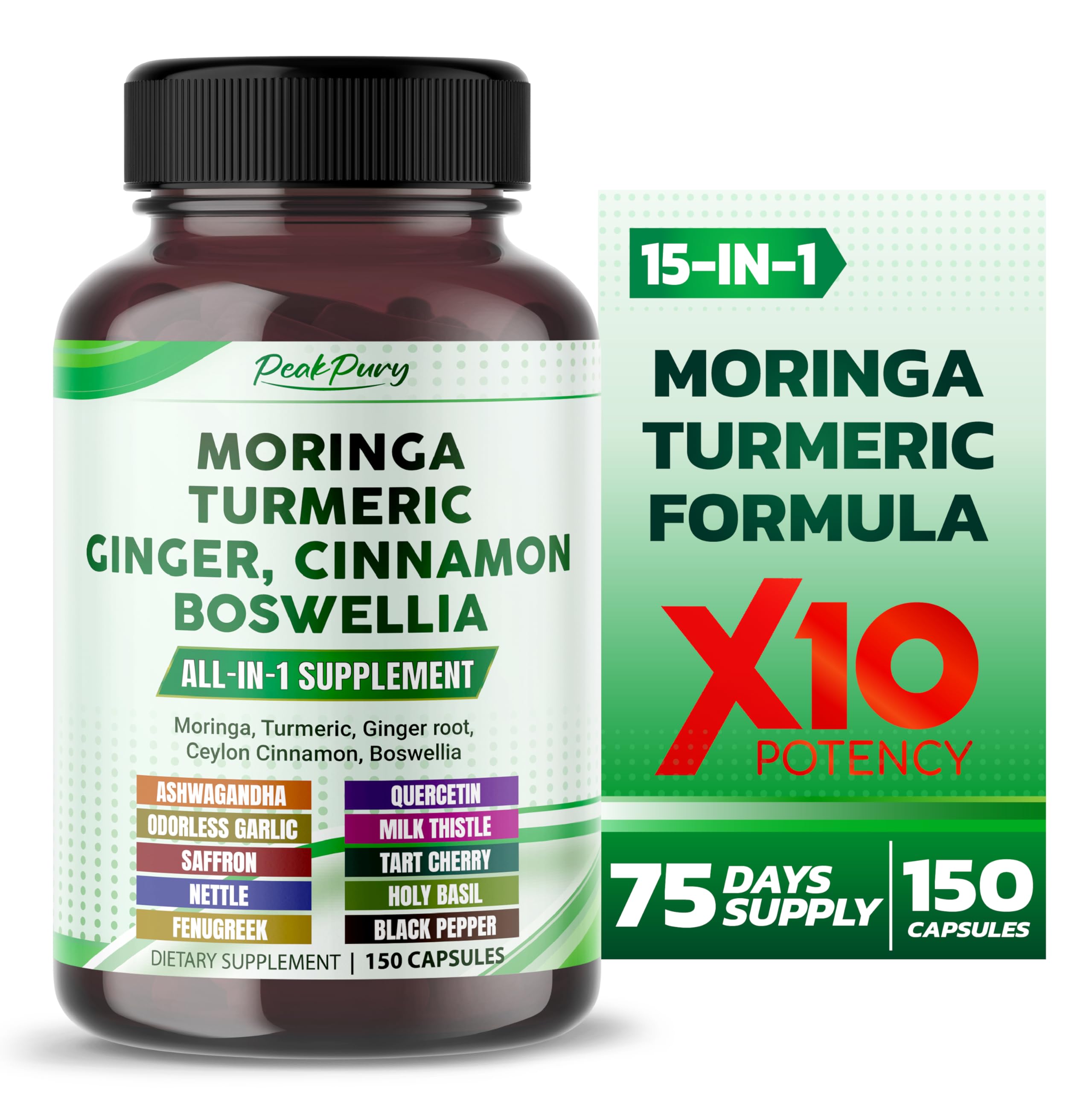 PEAKPURY Moringa, Turmeric, and Ginger