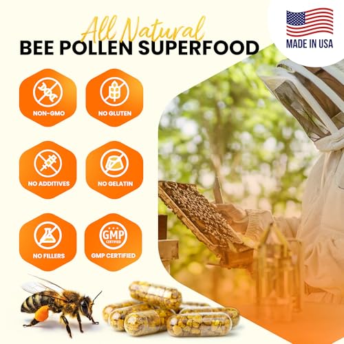 Frasco de suplemento polen de abeja HONEYBEEZONE