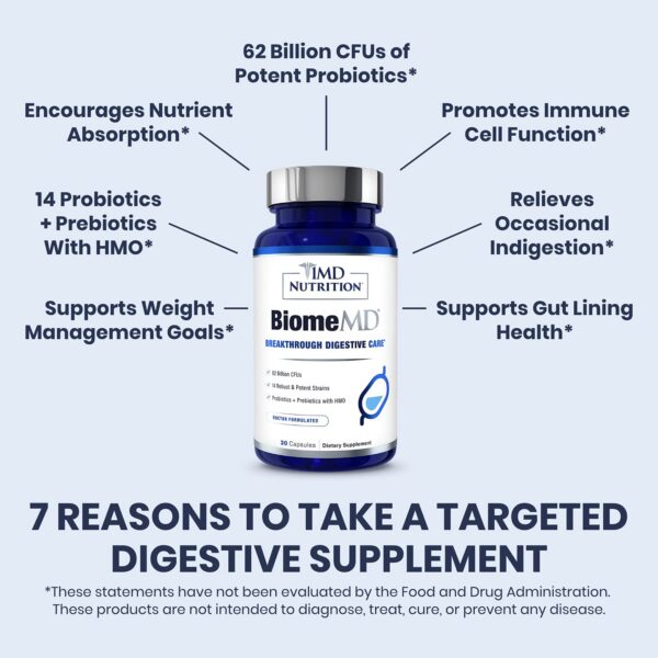 Frasco suplemento probióticos 1MD Nutrition