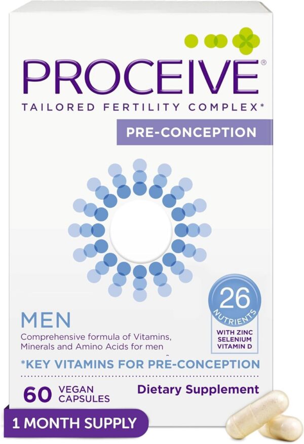 Frasco de suplemento Proceive fertilidad masculina 60 cápsulas