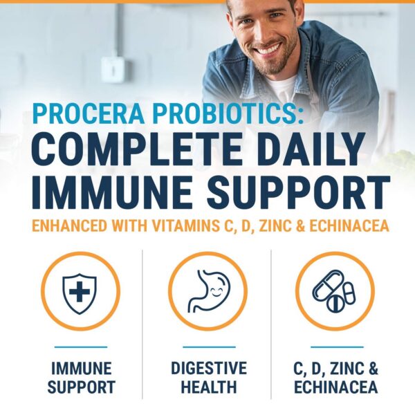 Frasco del suplemento Procera Immune con 7 cepas