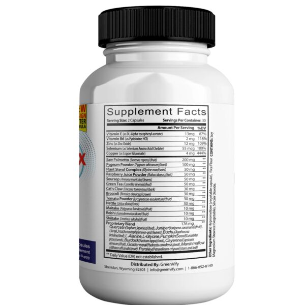 Version 1.0.0 Frasco suplemento próstata natural GREENVIFY ProstateViva Max