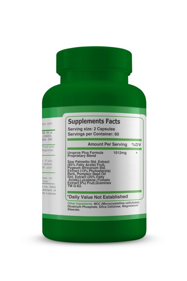 frasco suplemento próstata rahni apoyo salud masculina 60 capsulas