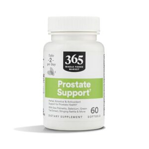 Frasco de suplemento para próstata Whole Foods Market 60 cápsulas blandas