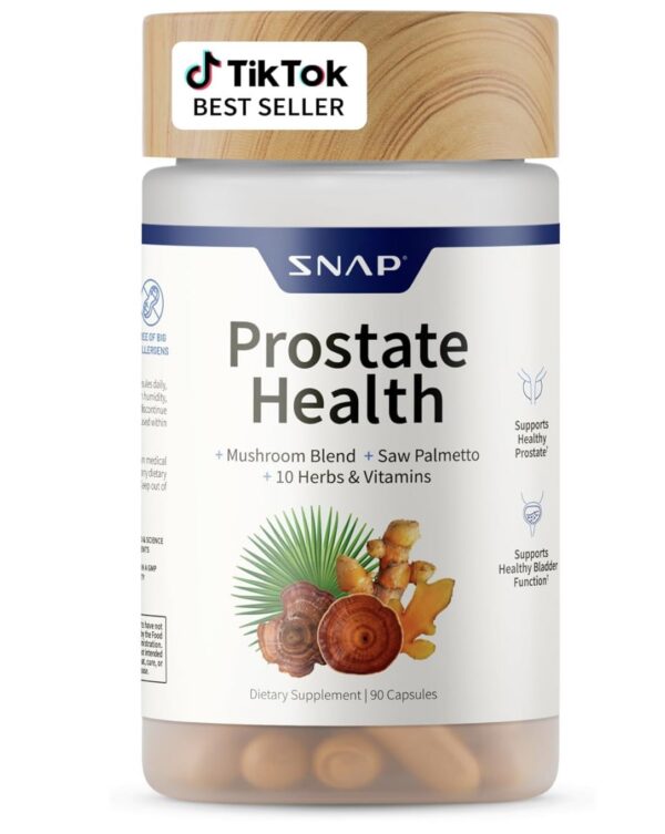 Version 1.0.0 Frasco suplemento salud prostática Snap Supplements 90 cápsulas
