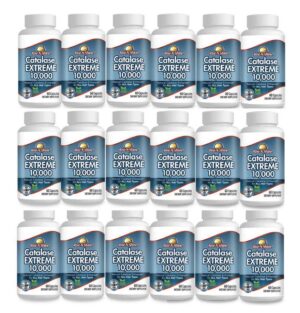 Frasco suplemento Rise-N-Shine Catalasa 10,000 cápsulas