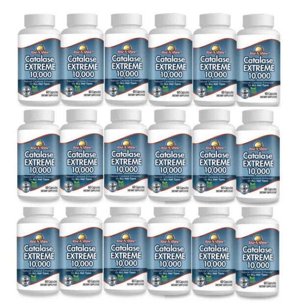 Frasco suplemento Rise-N-Shine Catalasa 10,000 cápsulas