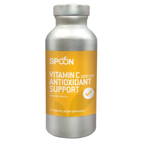 Frasco suplemento Spoon Vitamina C 1000mg 120 tabletas