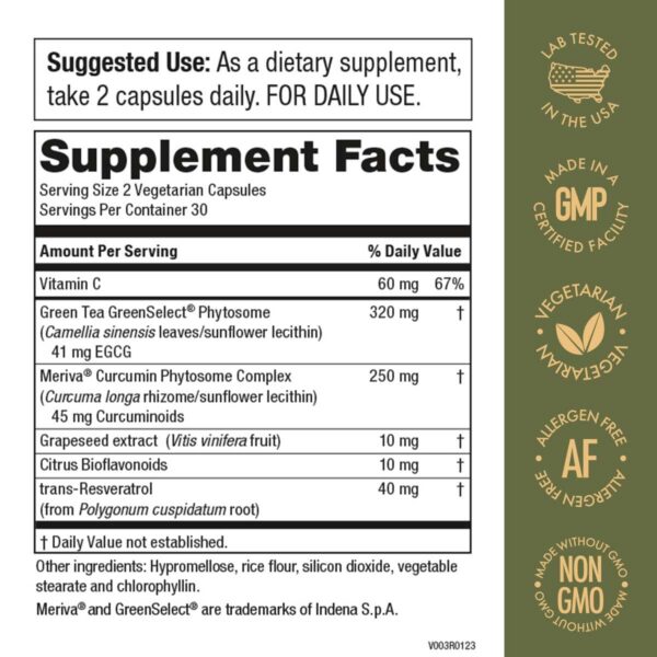 Frasco suplemento té verde Purity Products