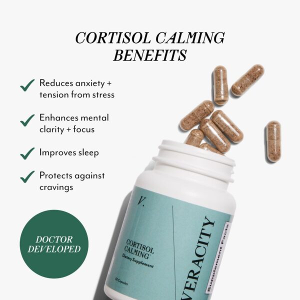 Frasco suplemento Veracity para estrés 60 cápsulas