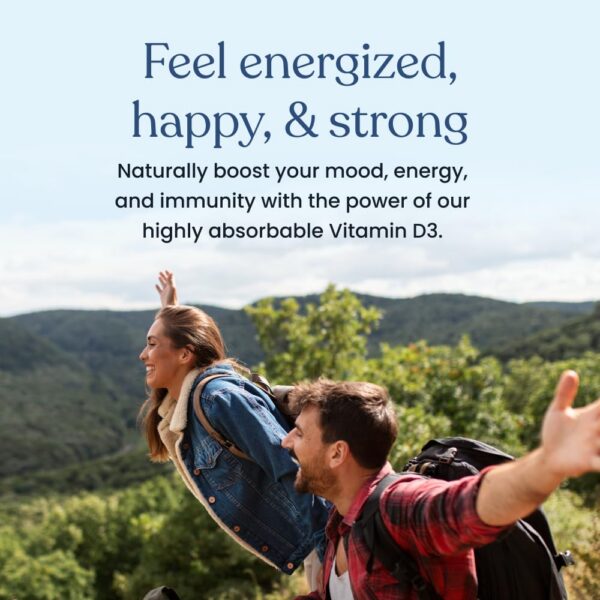 Frasco suplemento vitamina D3 Better Way Health alta potencia 120 piezas