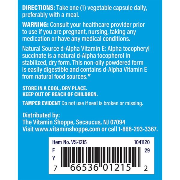 Version 1.0.0 Frasco suplemento vitamina E 400 IU The Vitamin Shoppe