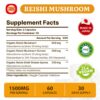 Frasco suplemento Yasumako Reishi para sistema inmune 60 cápsulas