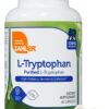 Frasco de suplemento Zahler L-Triptófano 500mg 60 cápsulas