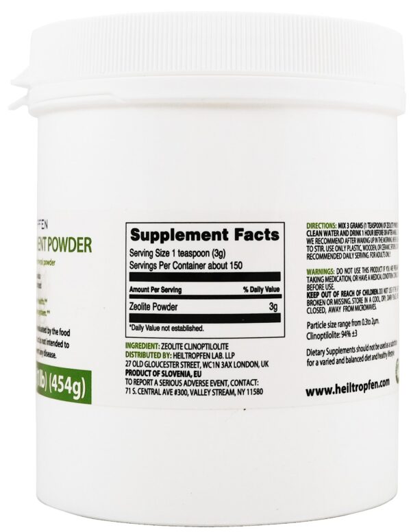 Version 1.0.0 Frasco suplementario zeolita Heiltropfen ultrafino activado